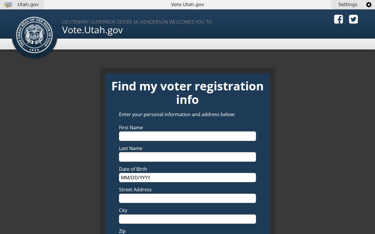 Midvale voter registration lookup identity fields